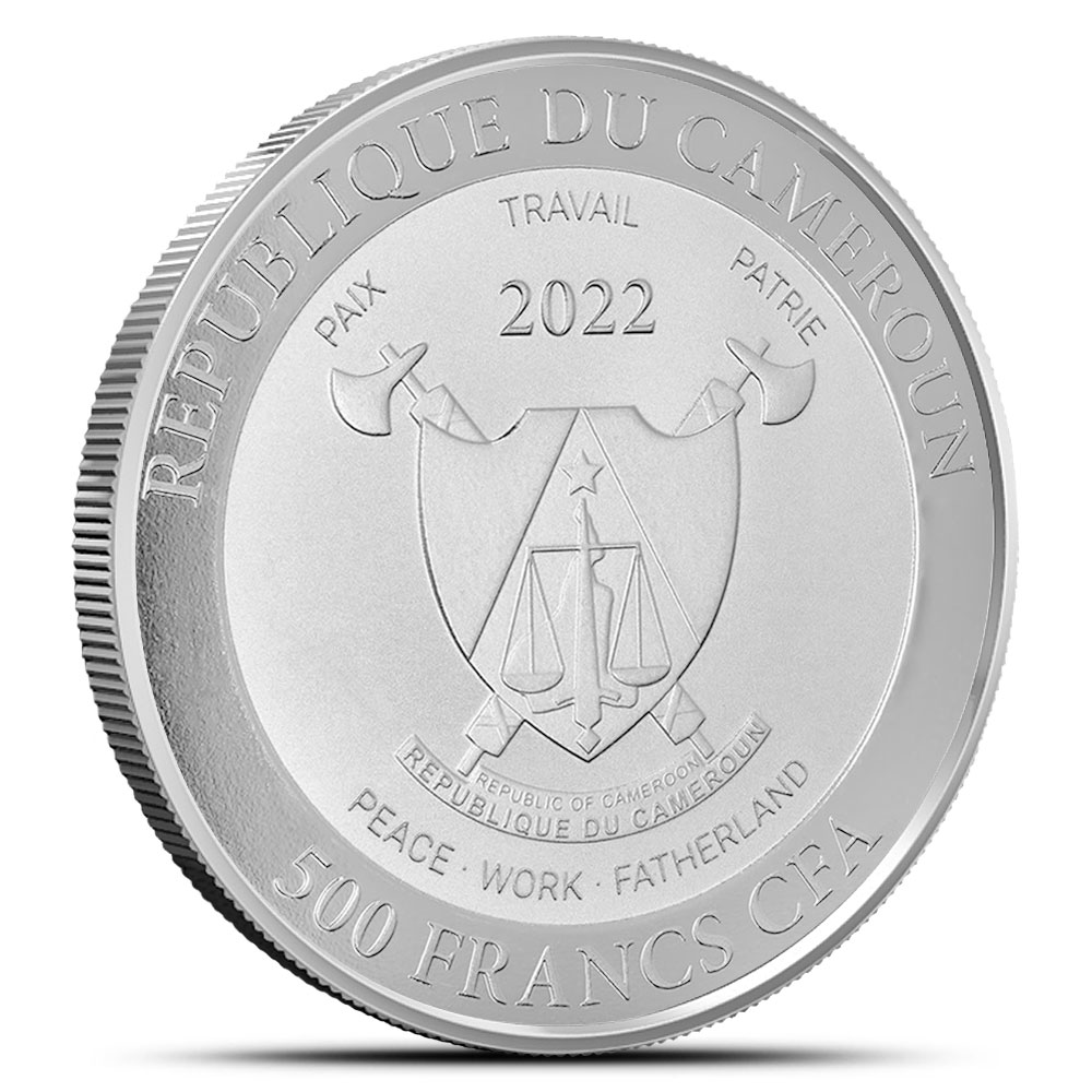 2022 1 oz Cameroon Mandrill Silver Coin (BU) - Image 3