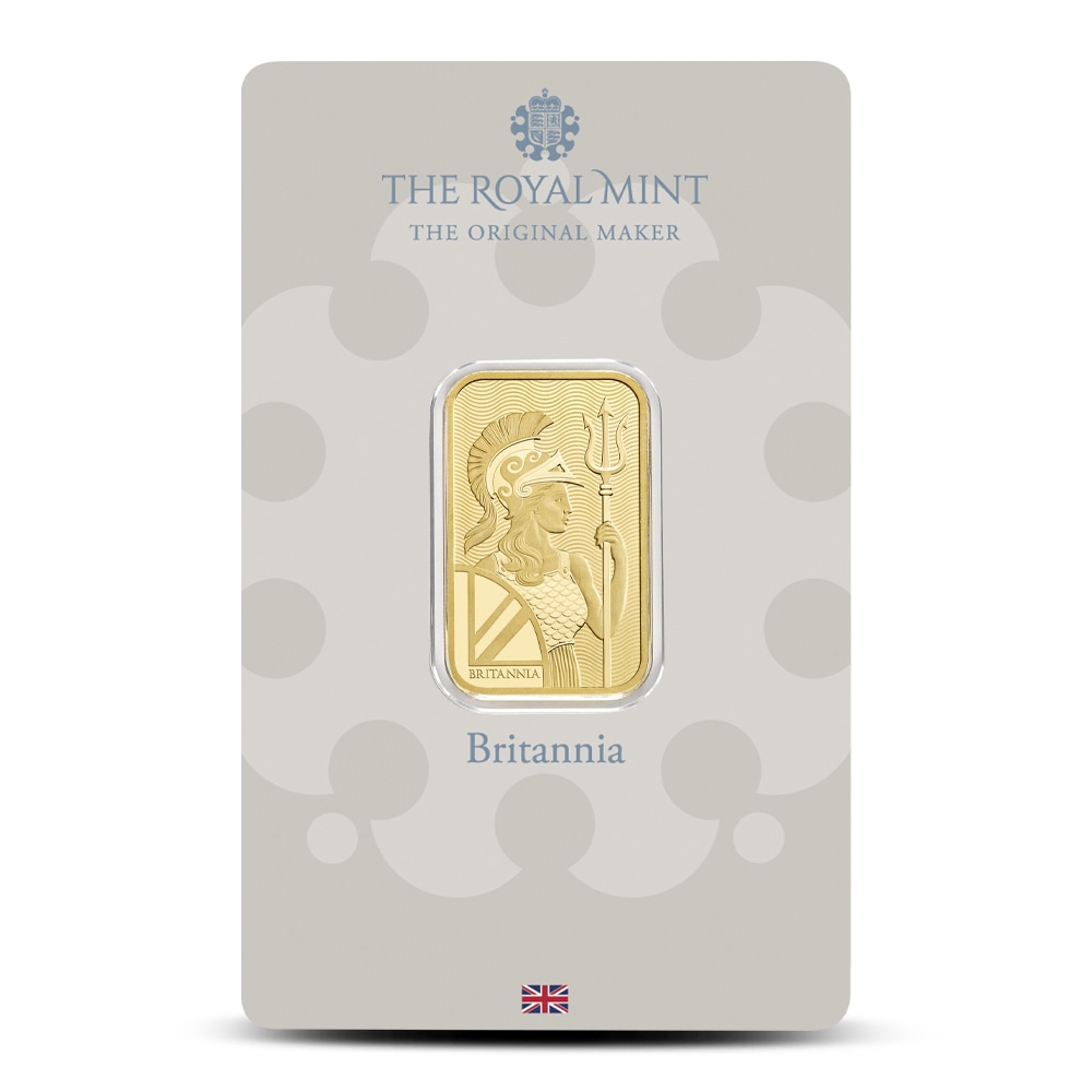 10 Gram British Gold Britannia Bar (New w/ Assay)