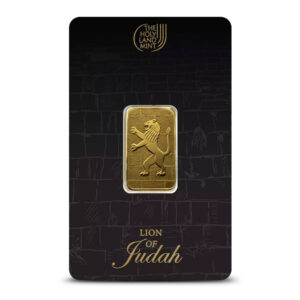 5 Gram The Holy Land Mint Lion of Judah Gold Bar (New w/ Assay)