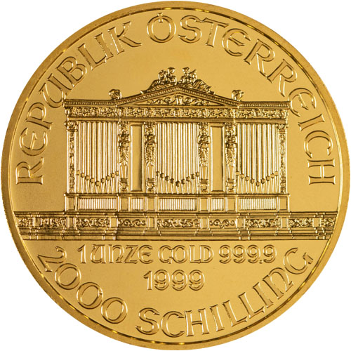 1999 1 oz Austrian Gold Philharmonic Coin