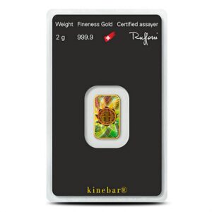 2 Gram Argor Heraeus Kinebar Gold Bar (New w/ Assay)