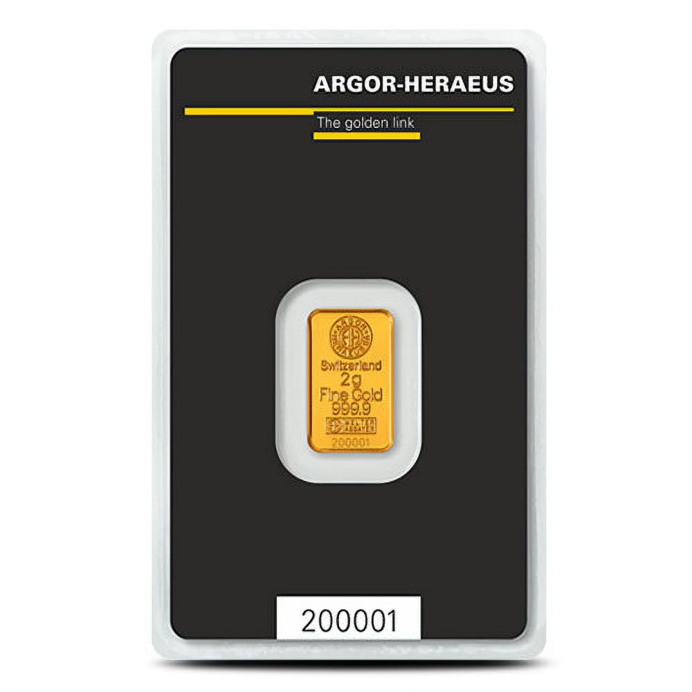 2 Gram Argor Heraeus Kinebar Gold Bar (New w/ Assay) - Image 2