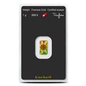 1 Gram Argor Heraeus Kinebar Gold Bar (New w/ Assay)