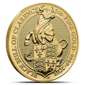 2018 1 oz British Gold Queen's Beast Black Bull Coin