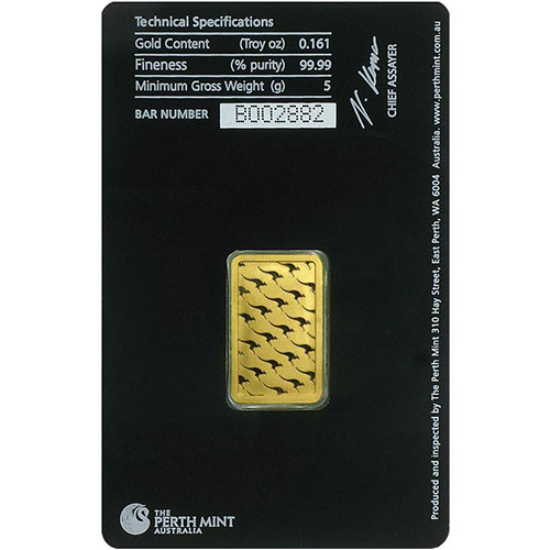 5 Gram Perth Mint Gold Bar (New w/ Assay) - Image 2