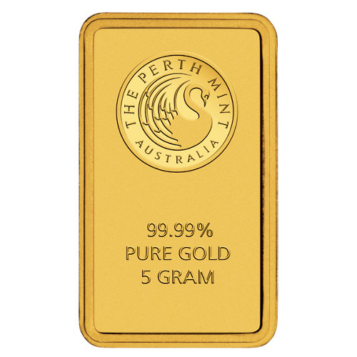 5 Gram Perth Mint Gold Bar (New w/ Assay)