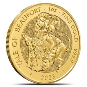 2023 1 oz British Gold Tudor Beasts Yale of Beaufort Coin (BU)
