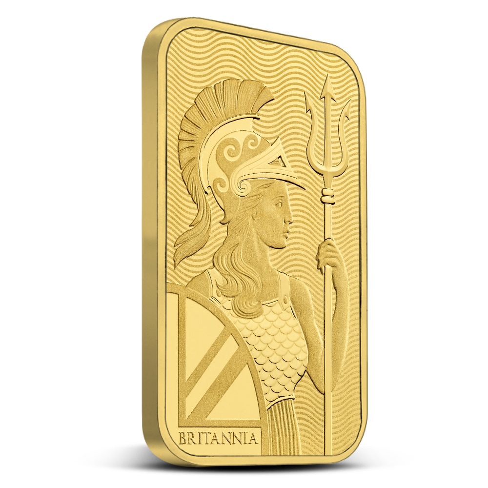 100 Gram British Gold Britannia Bar (New w/ Assay) - Image 3