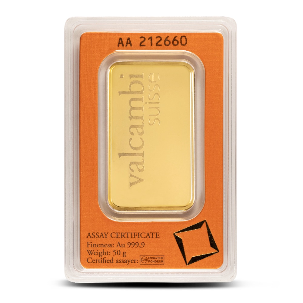 50 Gram Valcambi Gold Bar (New w/ Assay) - Image 2