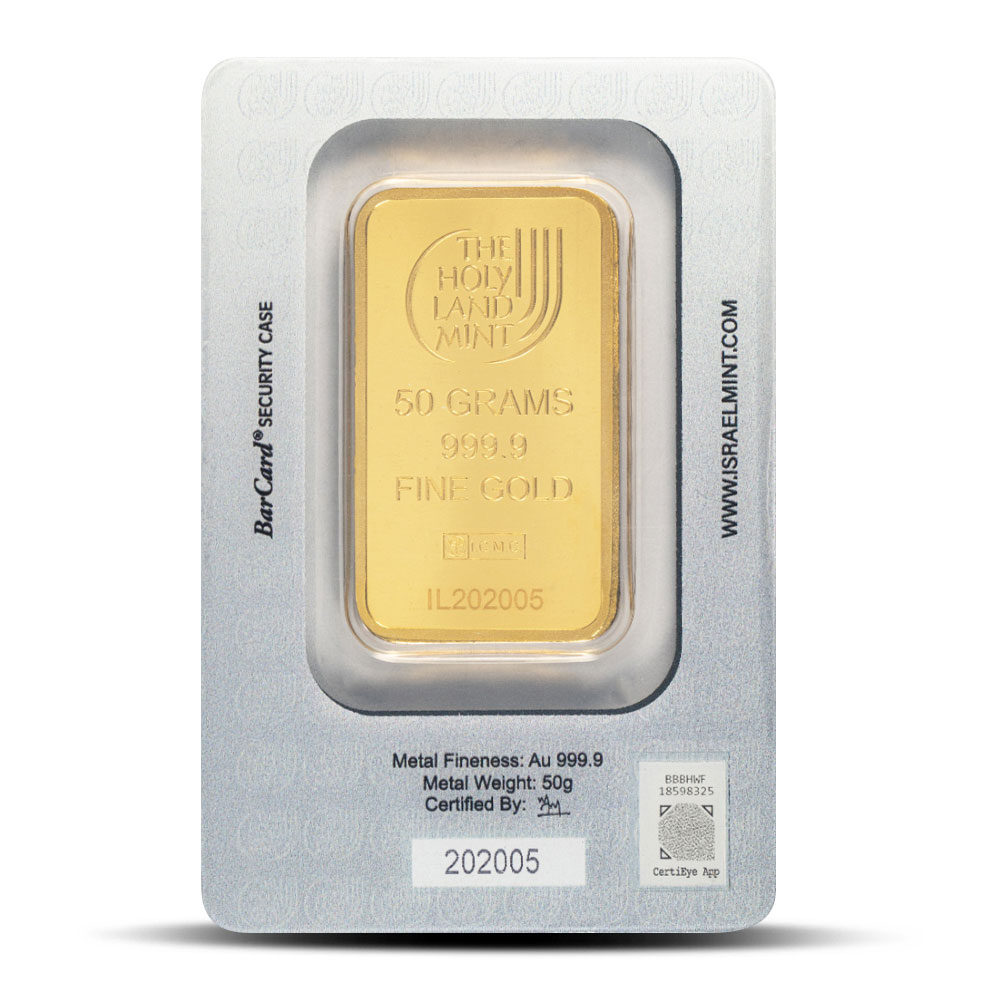 50 Gram The Holy Land Mint Gold Bar (New w/ Assay) - Image 2