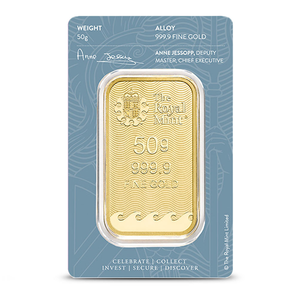 50 Gram British Gold Britannia Bar (New w/ Assay) - Image 4