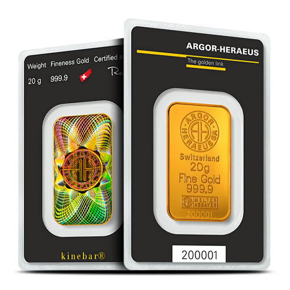 20 Gram Argor Heraeus Kinebar Gold Bar (New w/ Assay) - Image 3