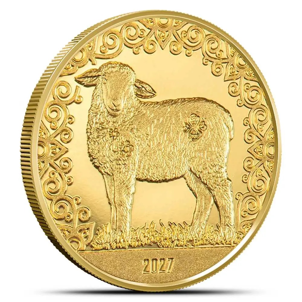 2027 1/2 Gram Proof Mongolia Gold Lunar Year of the Sheep Coin