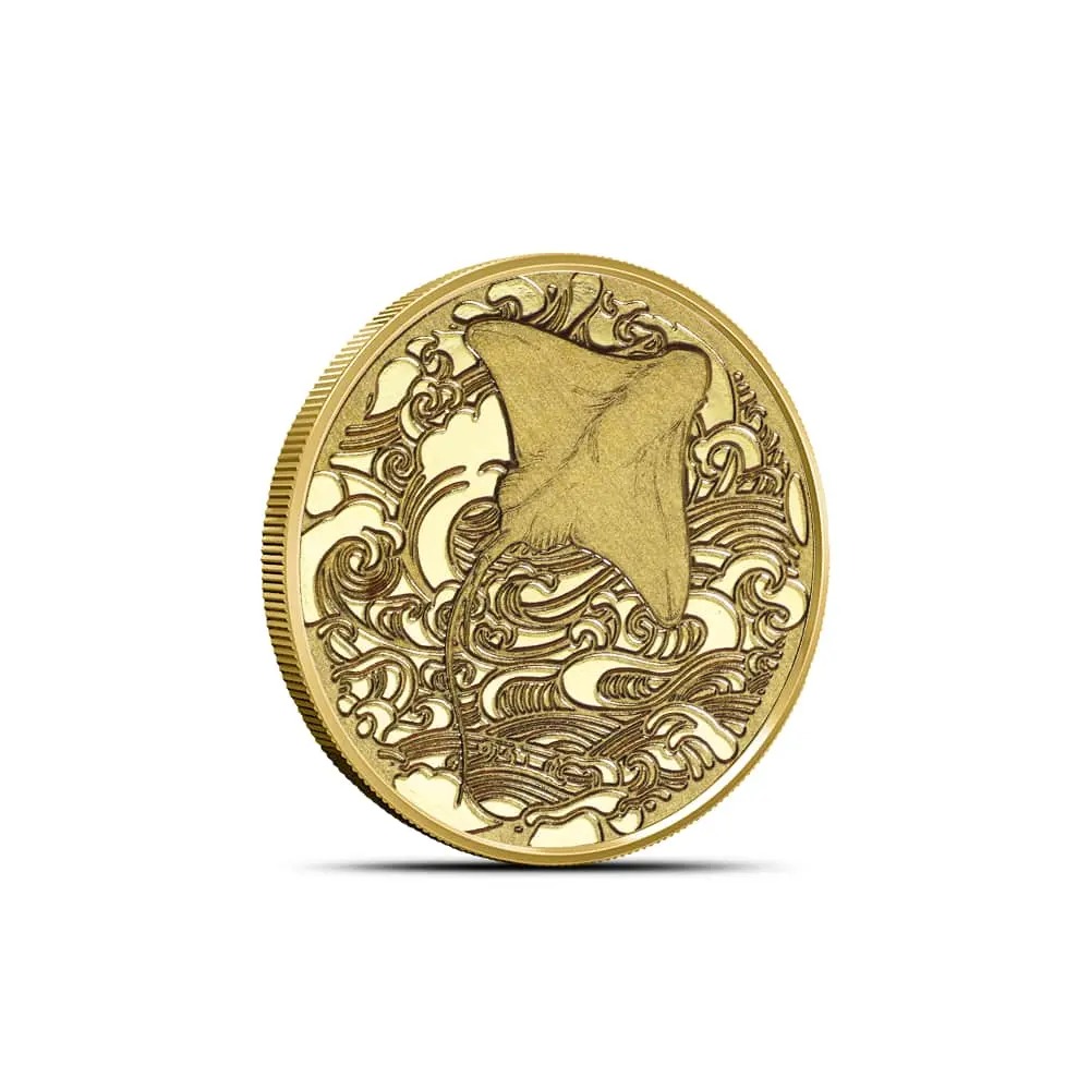 2026 1/2 Gram Pitcairn Islands Gold Ocean Wonders Stingray Coin (BU)