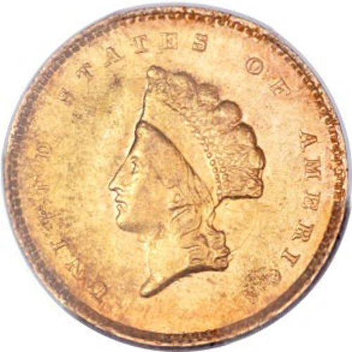 Pre-33 $1 Indian Gold Coin (Type 3, VF)